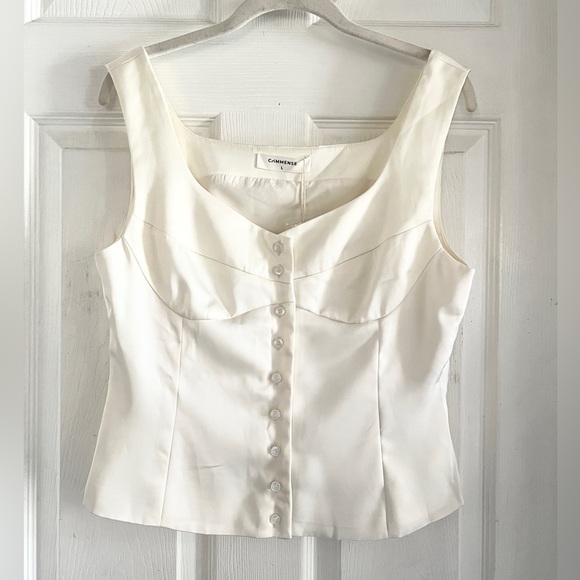 Commense Casual Button-Front Strappy Top - Picture 5 of 9